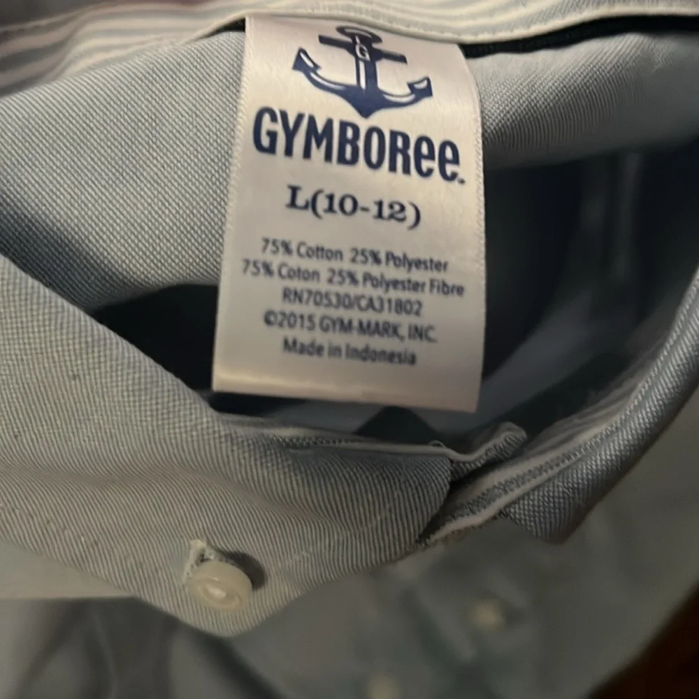 Gymboree boys light blue oxford shirt size large (10-12) NWOT